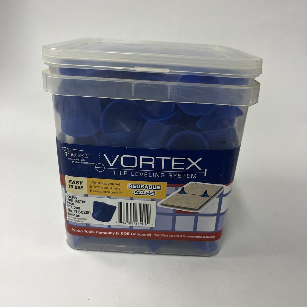 Primo Tools Vortex Tile Leveling System Caps 200 Count. Caps Only