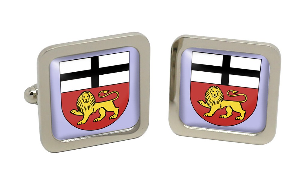 Bonn (Germany) Square Cufflink in Chrome Box