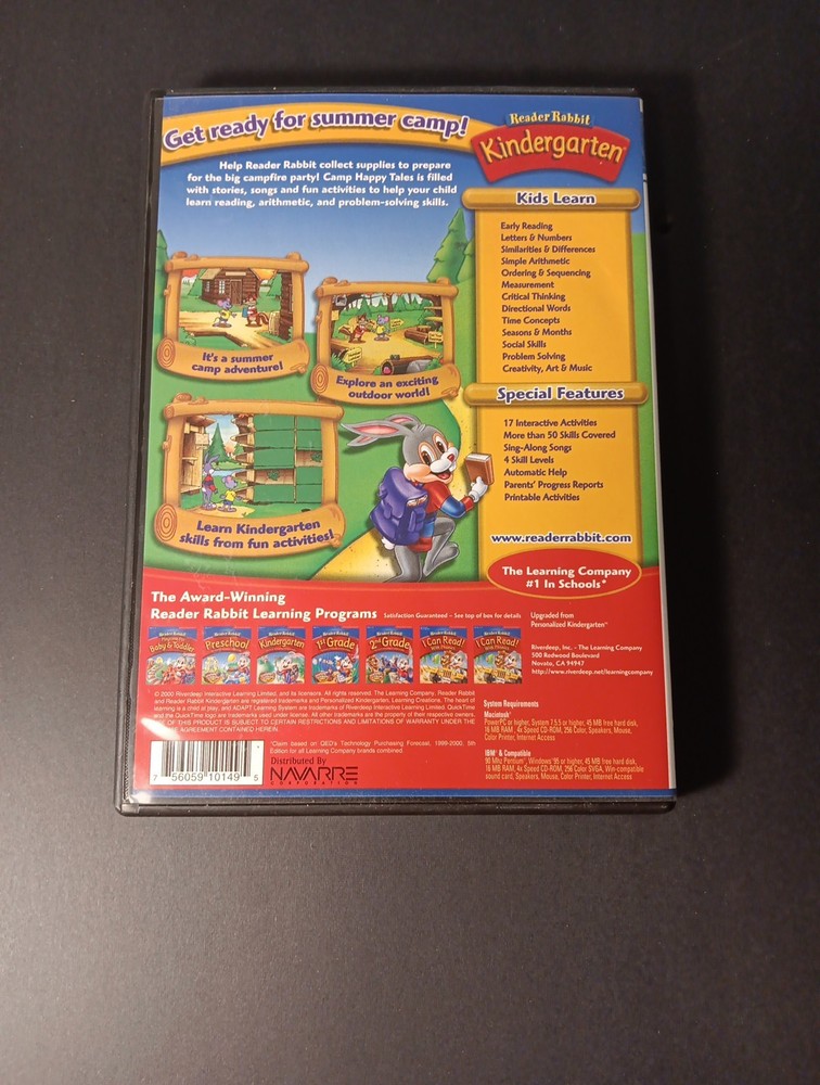 Reader Rabit Kindergarden PC Software 2000 by Navarre Publishing Company