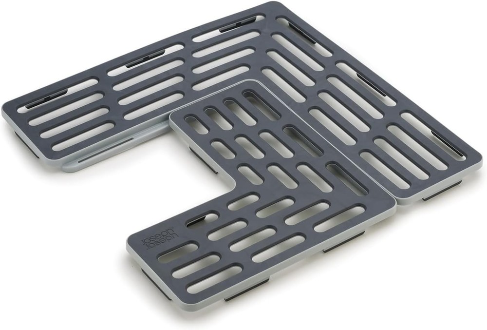 SinkSaver Adjustable Sink Protector Mat Non-Slip Gray
