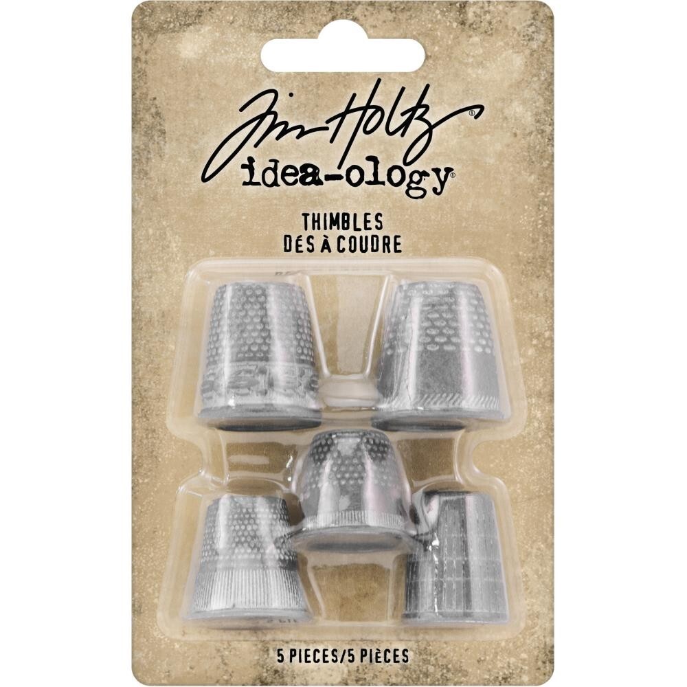 Tim Holtz Idea-ology Metal Thimbles Mixed Sizes