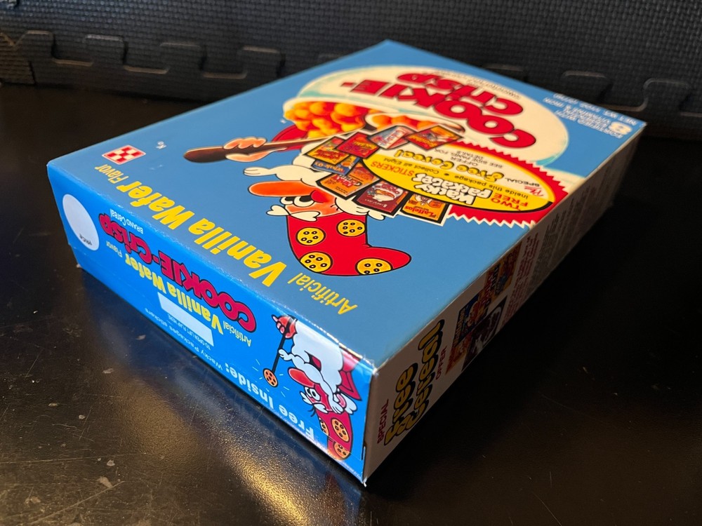 1982 Cookie Crisp (Wormy Packages on back) - Empty custom design display box