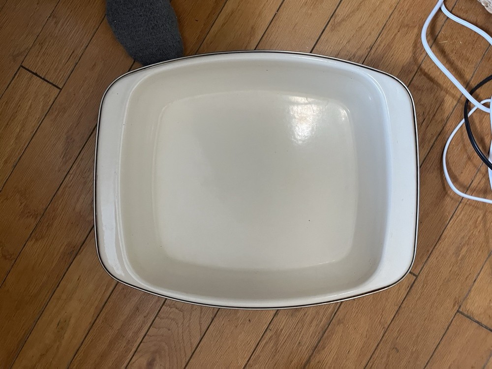Paula Deen Rectangle Baking Dish White and Green for Baking and Roasting