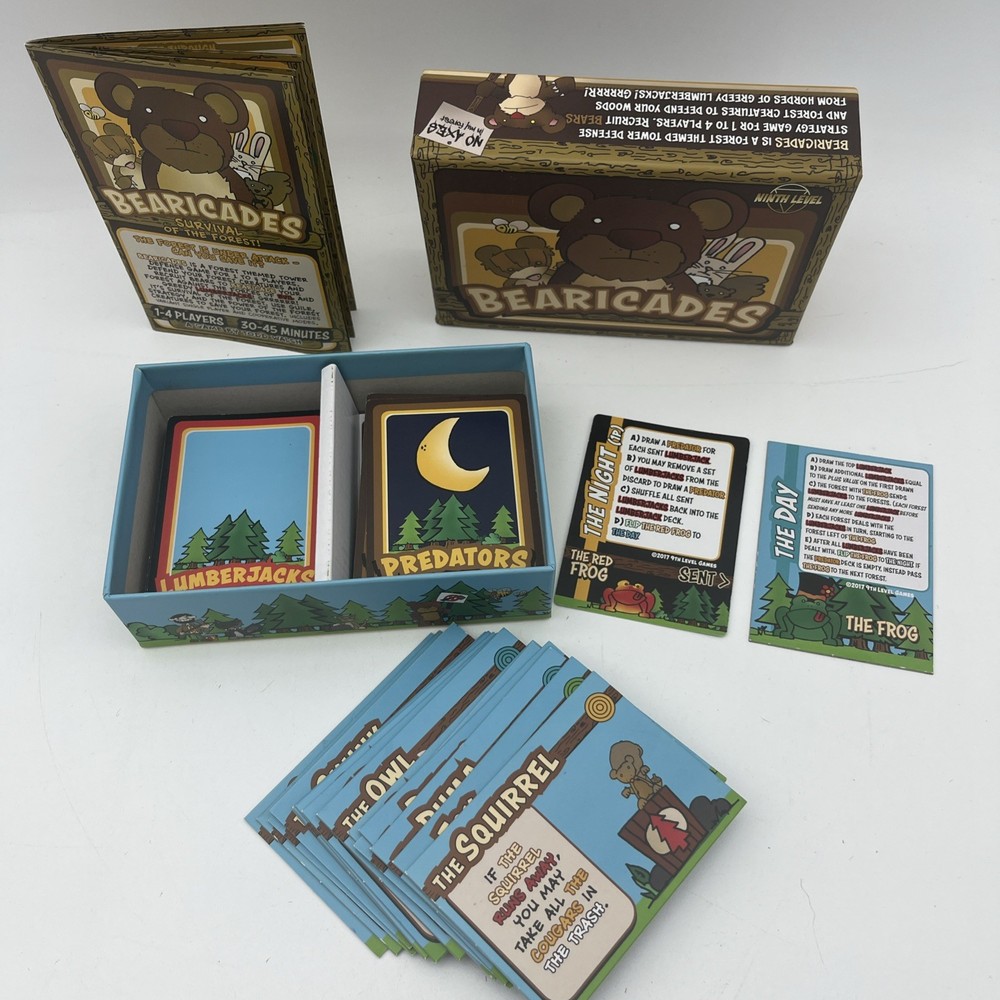 Bearicades 9th Level Card Game- Used/complete Game Set