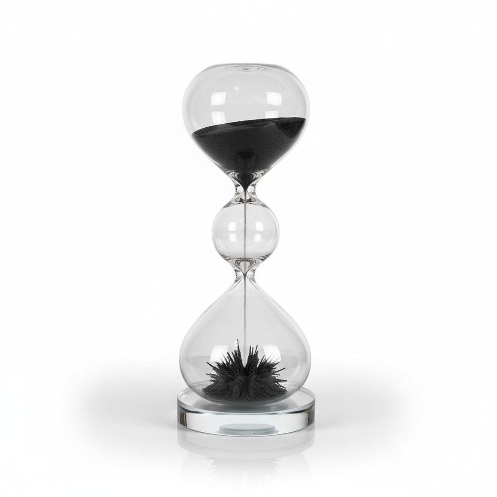 Magnetic Sand Timer 6" - Mesmerizing Floating Sand - New