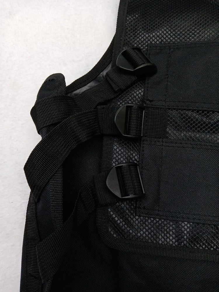 Crosman Elite Black Tactical Vest multiple pockets adjustable Small