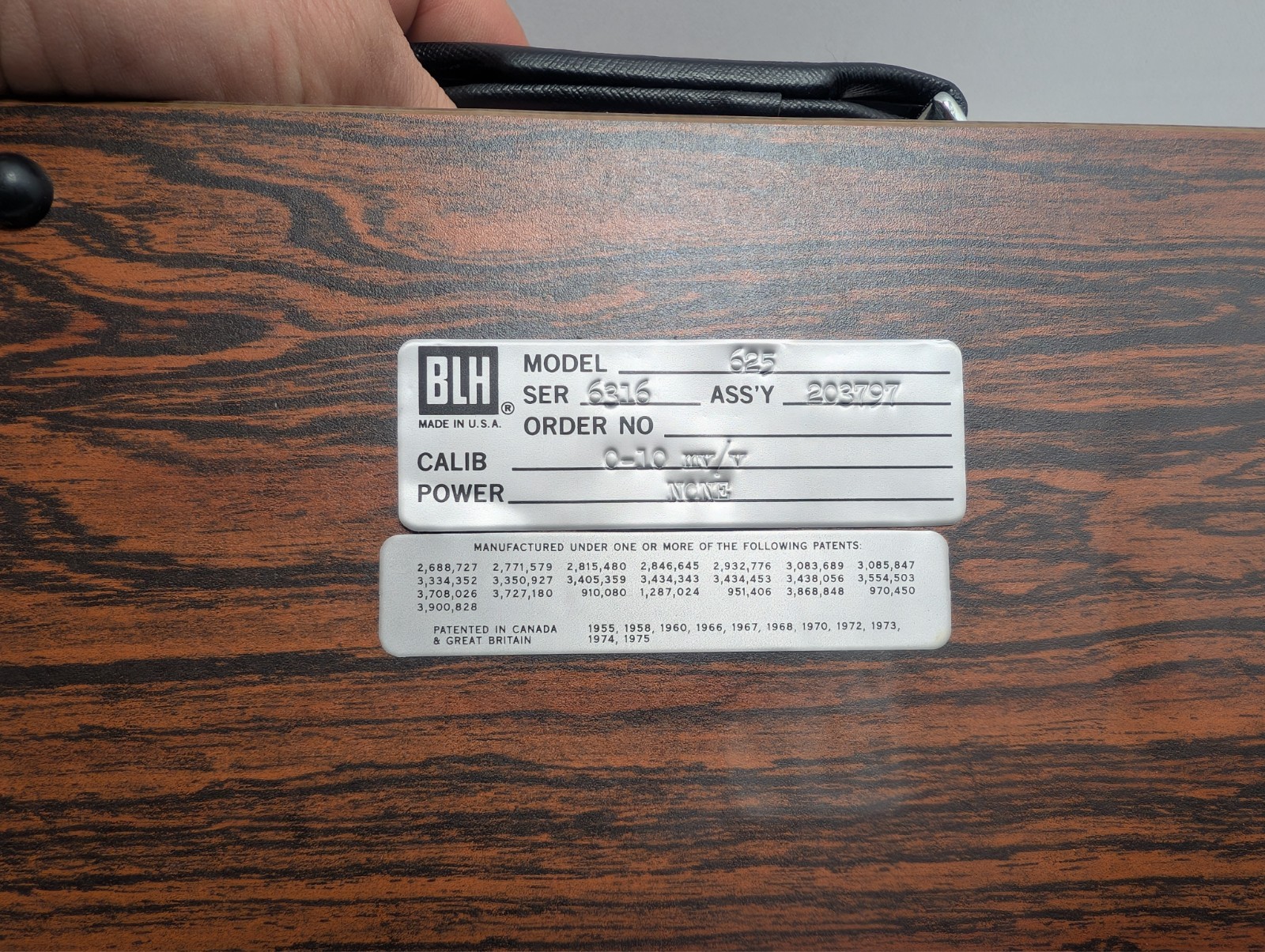 BLH Model 625 Precision Calibrator 0-10 mv/v NOS with Manual, NO TEST LEADS