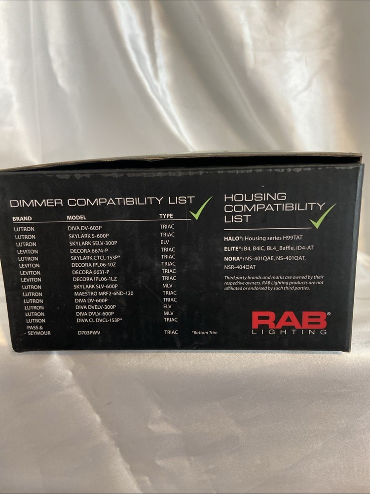 Rab Lighting 4” Dimmable LED Retrofit Warm 3000k