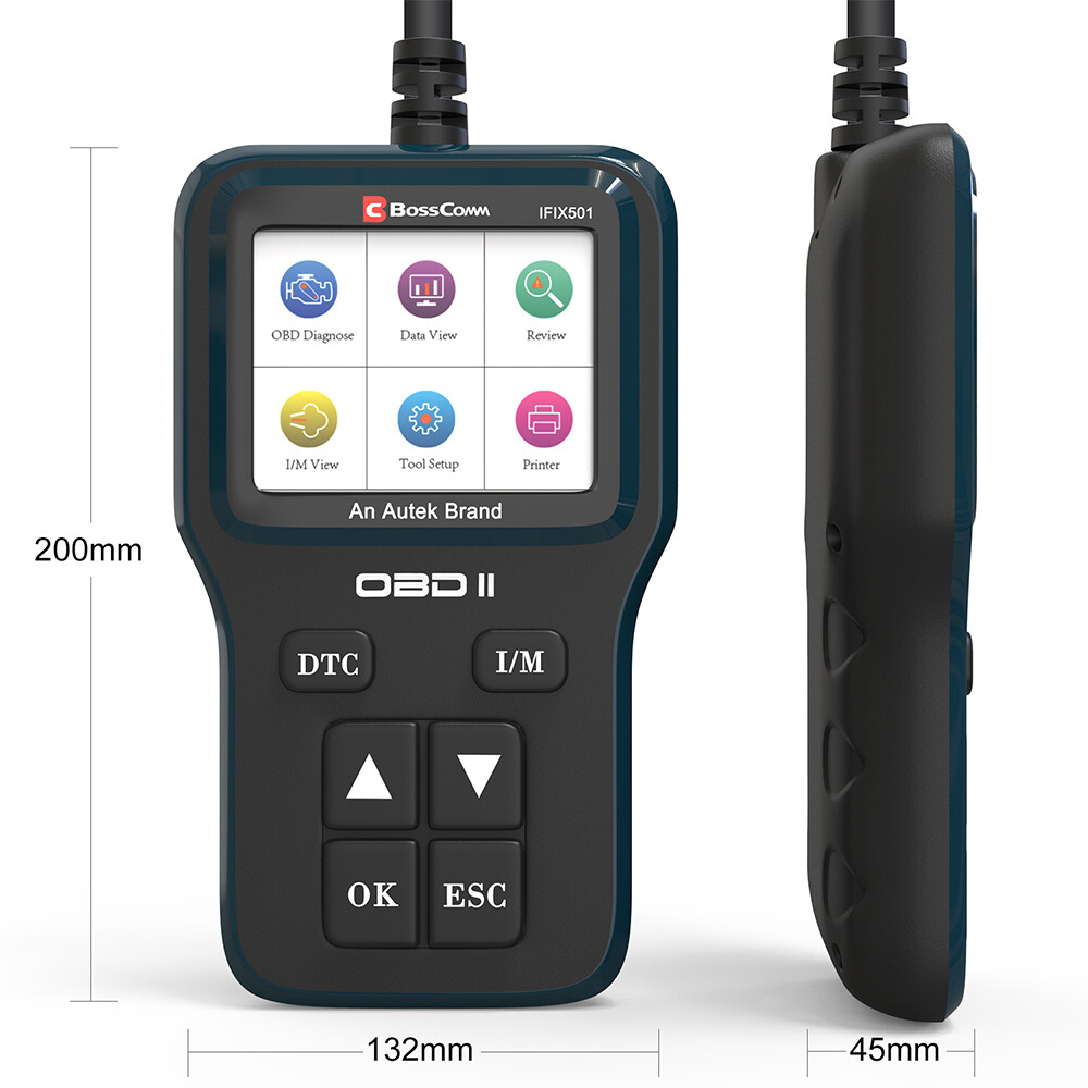 Bosscomm IFIX501 EOBD OBD2 Scanner Code Reader Check Engine Fault Diagnostic
