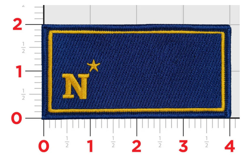 NAVAL ACADEMY NAME TAG EMBROIDERED PATCH WITH HOOK & LOOP