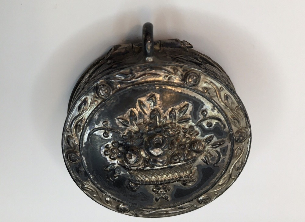 ANTIQUE Sterling Silver SNUFF PILL BOX Locket Case PENDANT Tested Unsigned