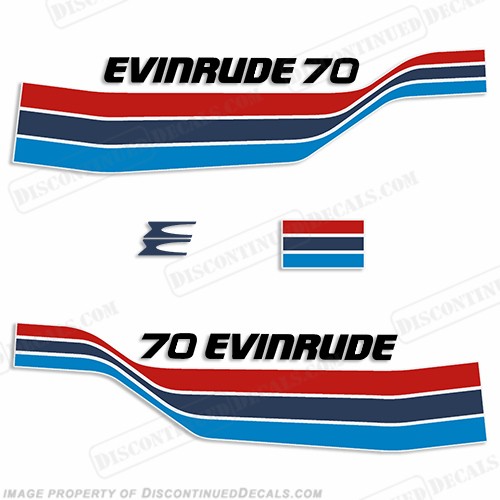 Fits Evinrude 1977 70hp Decal Kit