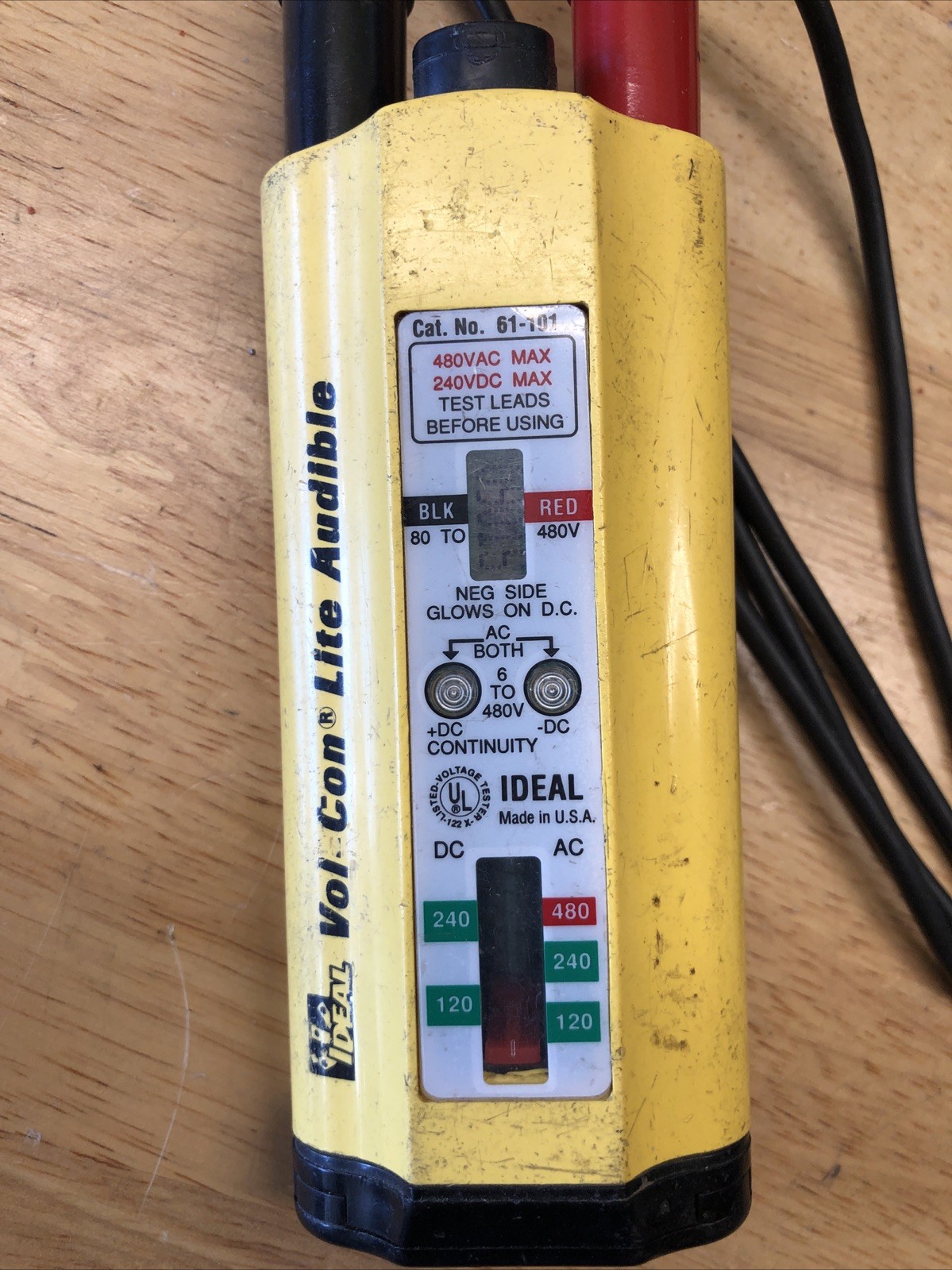 Ideal Tools VOLTAGE TESTER MODEL 61-101 Vol-con Lite Audible ‘Wiggy’ Meter