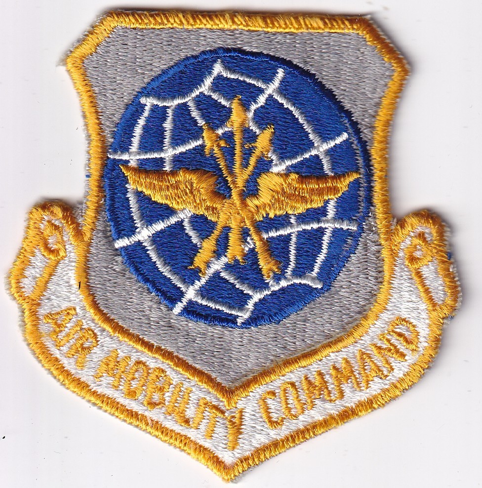 Air Mobility Command patch cut edge color waxback US Air Force USAF 1990s