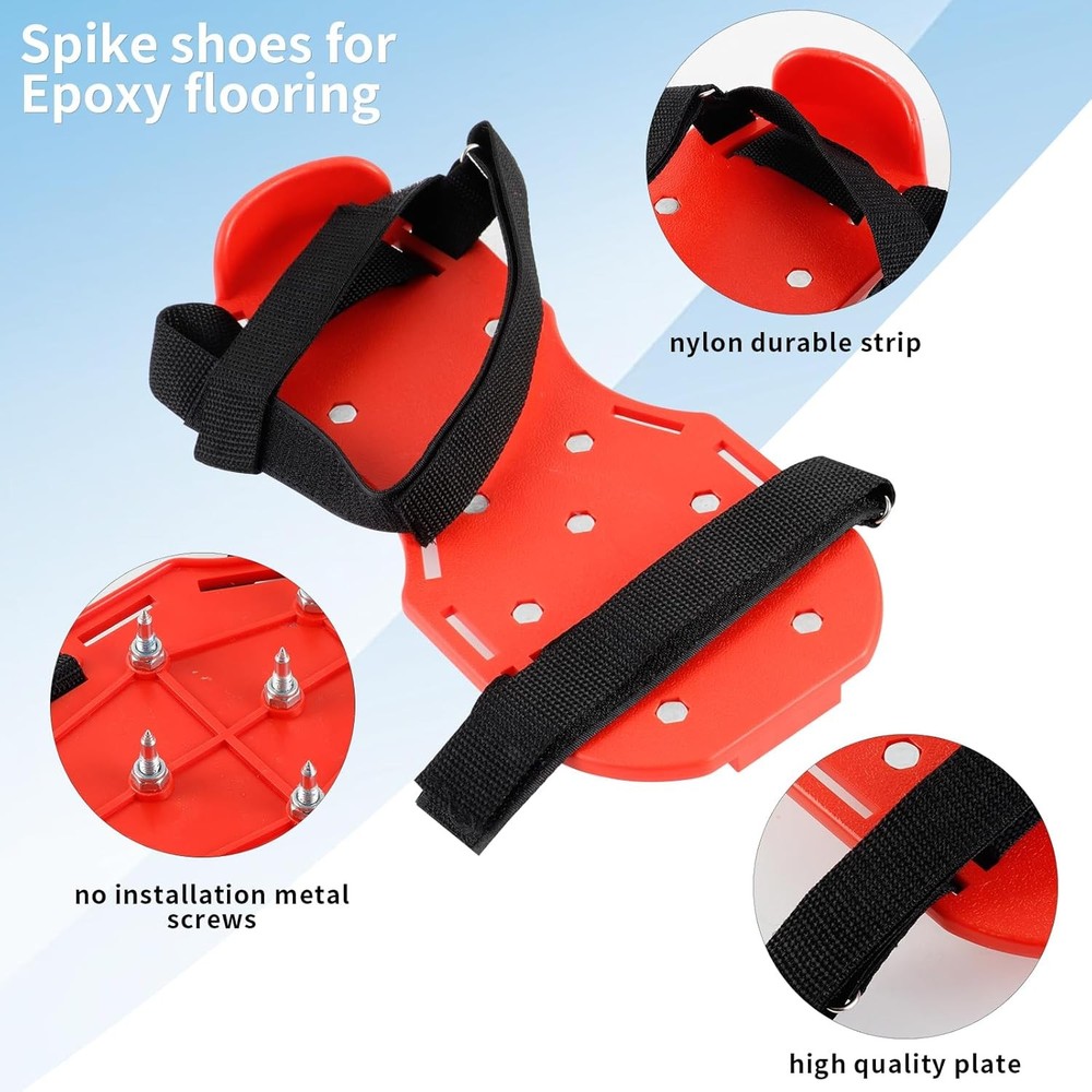 Self-Leveling Epoxy Floor Tool Kit with 20" Spiked Roller, 22" Squeegee, 9" Bubb