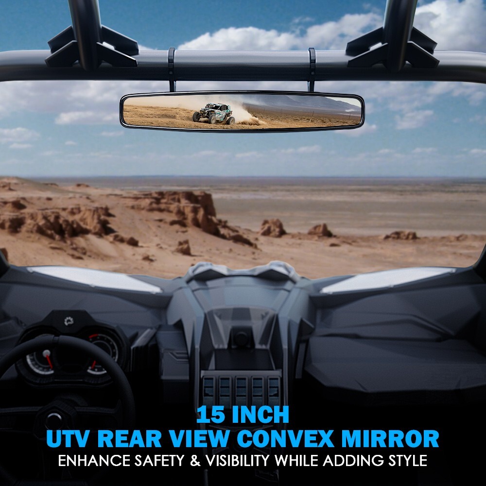 RZR UTV Rear View Center Mirror w/ 1.75" Bar for Polaris RZR 800 900 S/XP 1000