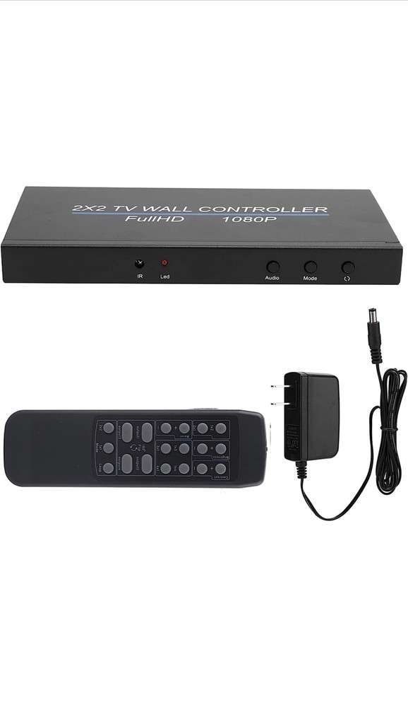 LED Video Wall Controller, Support 4 Outputs HDMI 1.3 Input Plug and Play 1080P