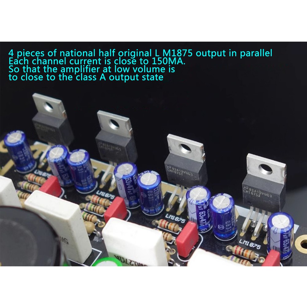 GC Version LM1875 2 Core Parallel Amplifier Board Double-Sided Gold-Sunk Board