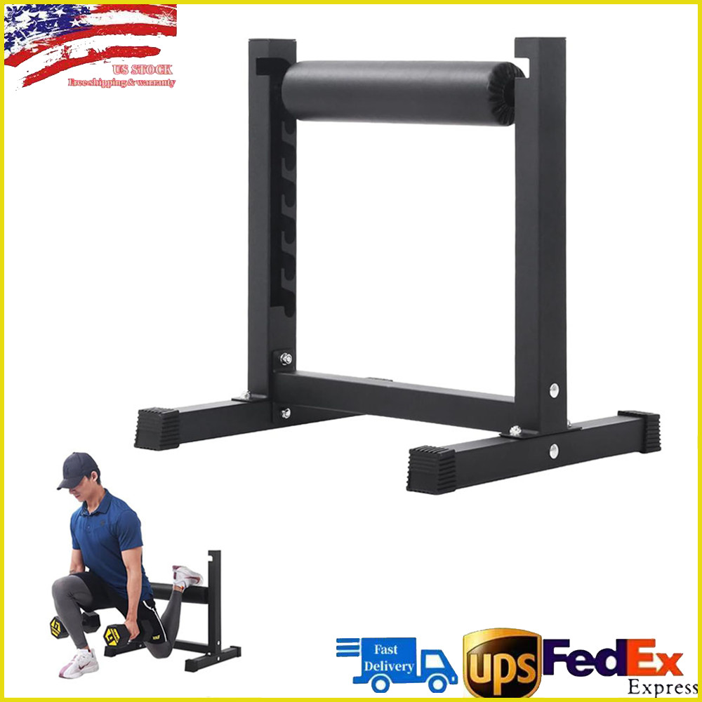Bulgarian Split Squat Stand, Single Leg Squat Stand W/ 7-Level Adjustable Roller