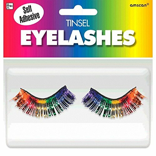 Rainbow Tinsel Eyelashes pride Self Adhesive