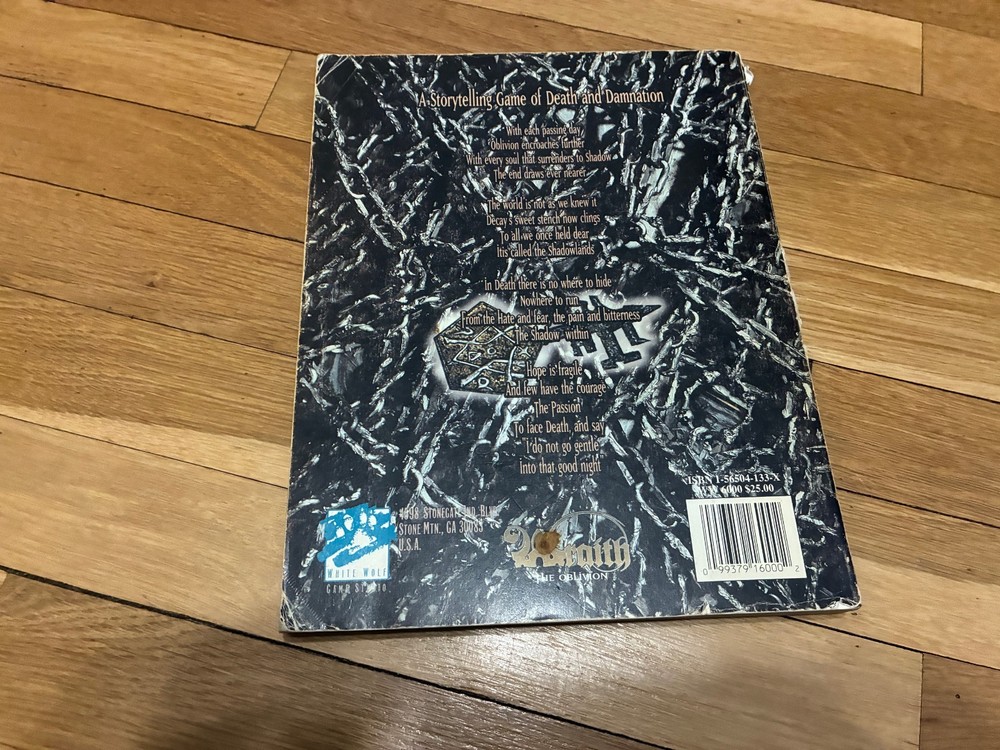 Wraith The Oblivion Core Rulebook 1st Edition White Wolf
