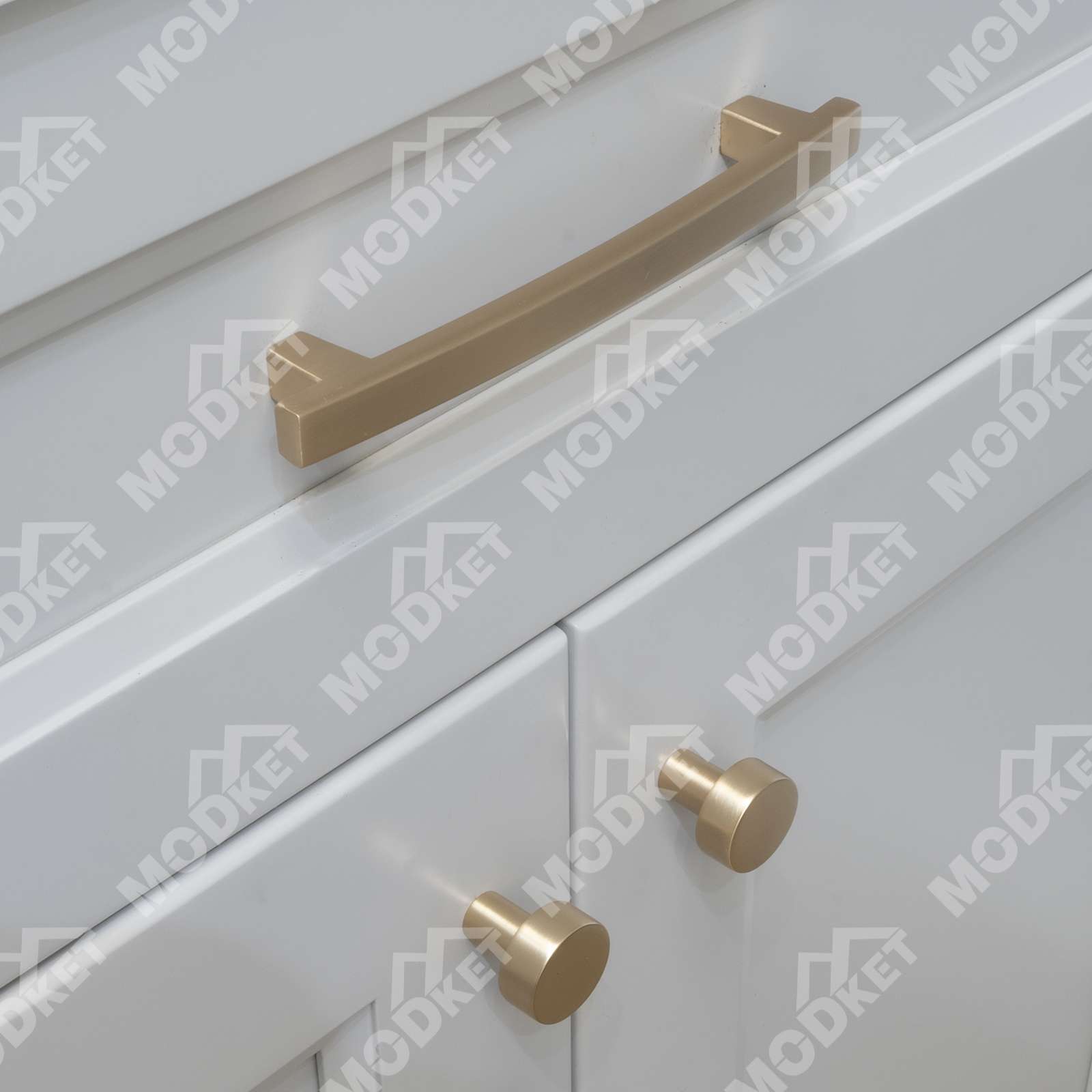 Solid Brushed Champagne Gold Cabinet Pulls Knob Handle Kitchen Bathroom Modern