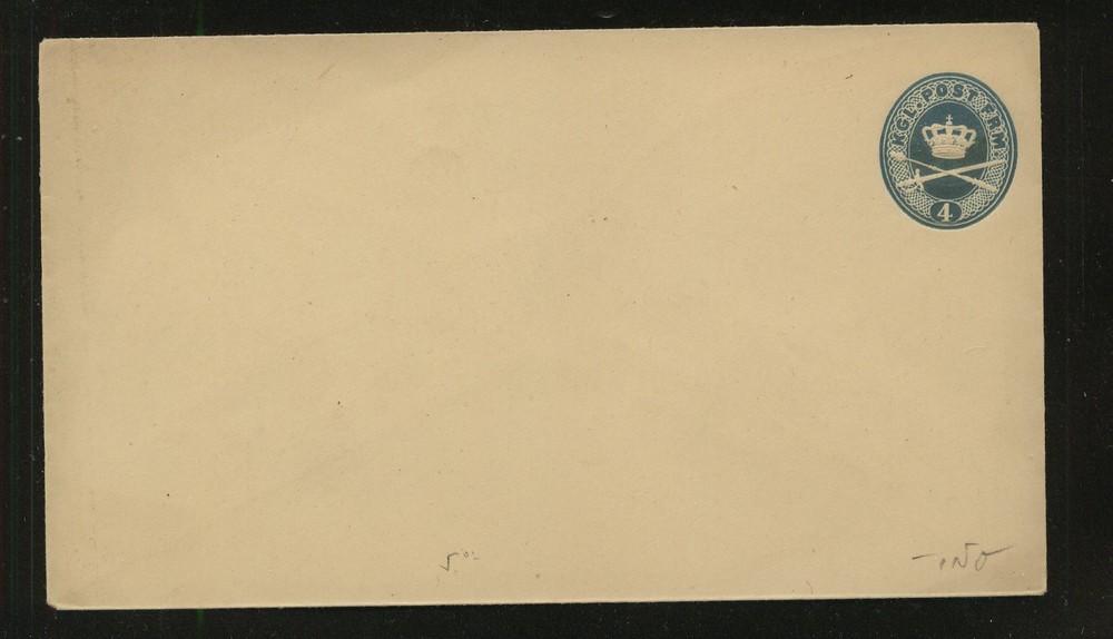 Denmark  postal  envelope  unused   blue                                  KL0805