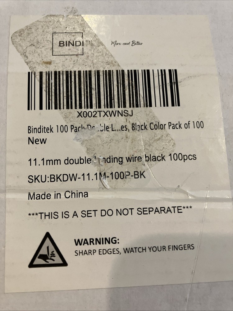 100x Double Loop Wire Binding Spines 32 Loop 3:1 Pitch 80 Capacity (5)