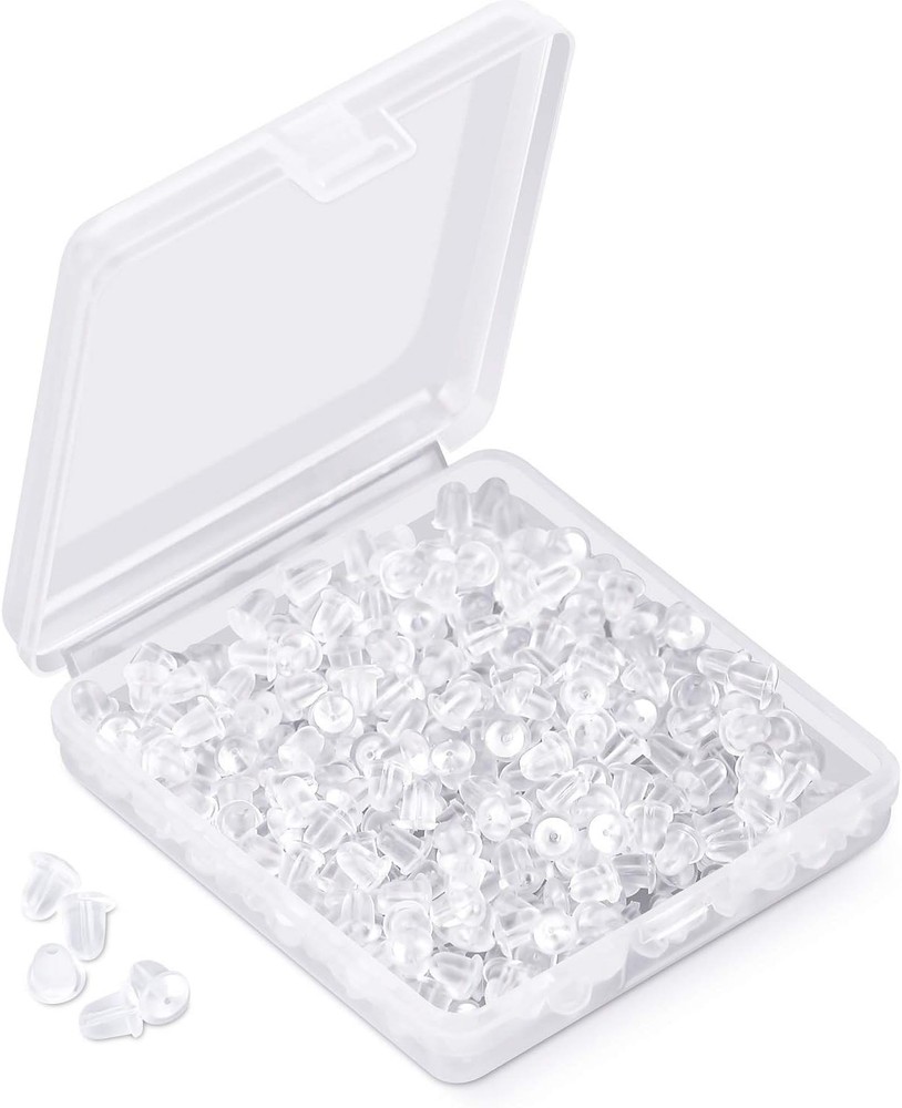 Clear Silicone Earring Backs - 4mm Diameter, 2000PCS for All Earring Types
