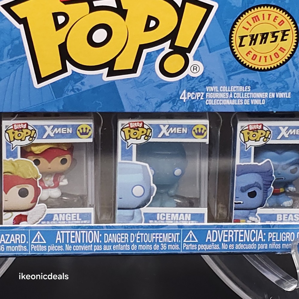 Funko Bitty Pop Marvel X-Men: Beast Chase 4 Pack Phoenix Angel Iceman