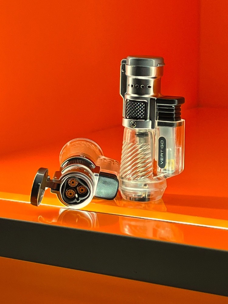 Vertigo Cyclone - Triple Torch Lighter - Clear
