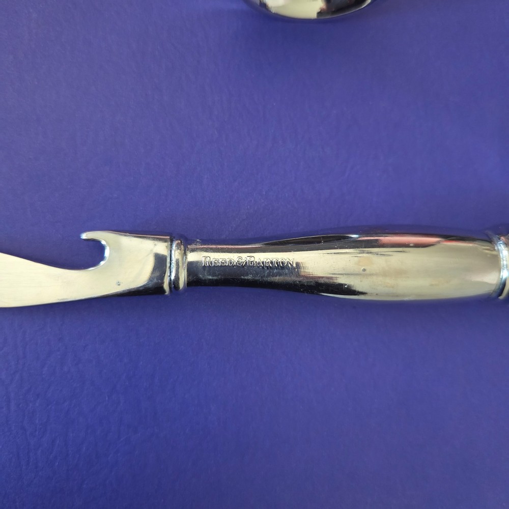 Reed & Barton 2-piece Cocktail Bar Set Silver-Plated Tools Jigger & Knife