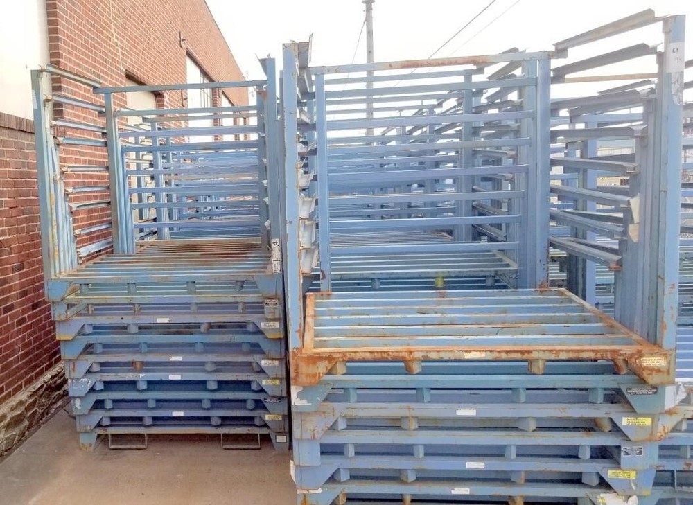 Portable Stack Rack Nestable Nesting Stacking Pallet Stack Warehouse Stacker
