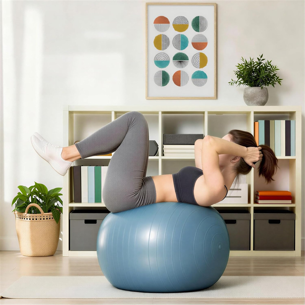 Anti-Burst Exercise Ball with Pump, 23-26" Diameter
