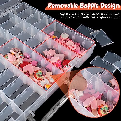 Double Sided Thread Box Storage 46 Grids Sewing Organizer Box for Beads Crafts