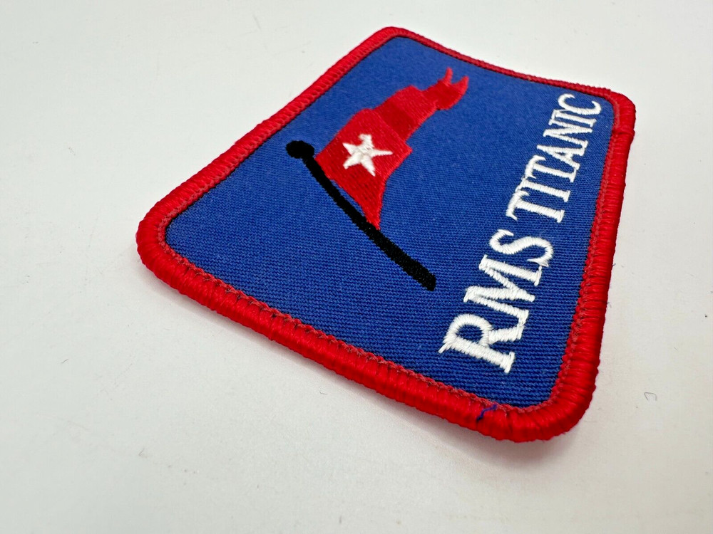 RMS Titanic Patch - Pre-Owned ... Never used .... Blue & Red