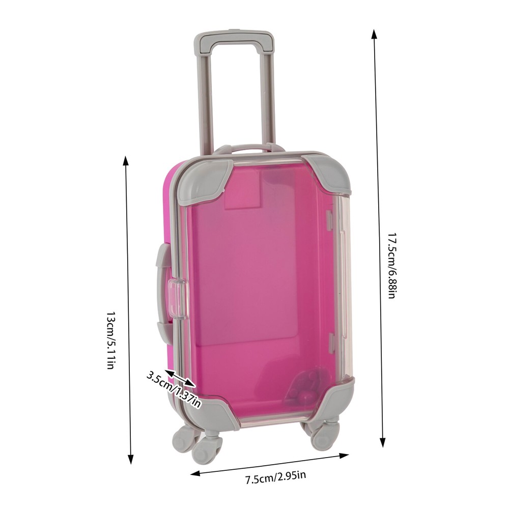 12 PCS Simulation Mini Trolley Cases Suitcase Set ABS Case Set W/4 Wheel