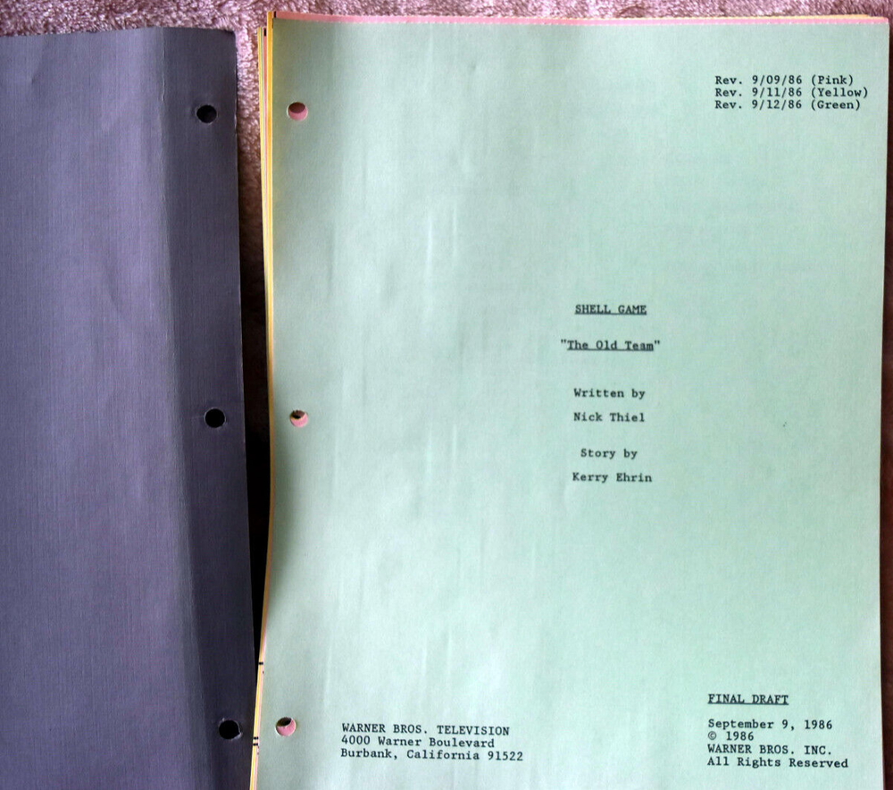 6 Original Shell Game Screenplays, Scripts Including Pai Gow, Dead Wrong....