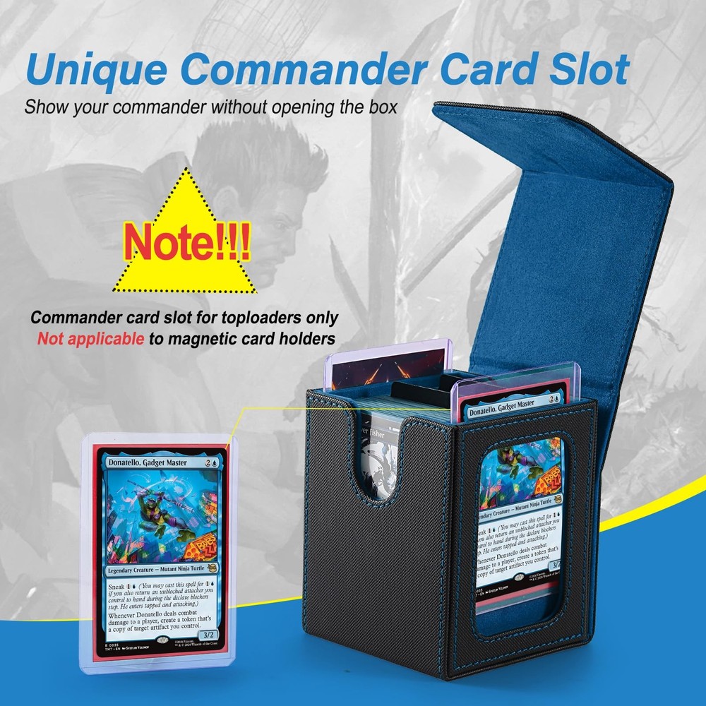 MTG Deck Box, Double Display Window MTG, Commander Deck Box Fits 120+ Single ...