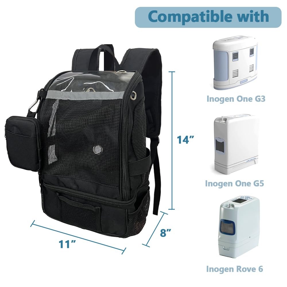 Oxygen Concentrators Backpack - POC Carrying Bag Compatible with Inogen One G...