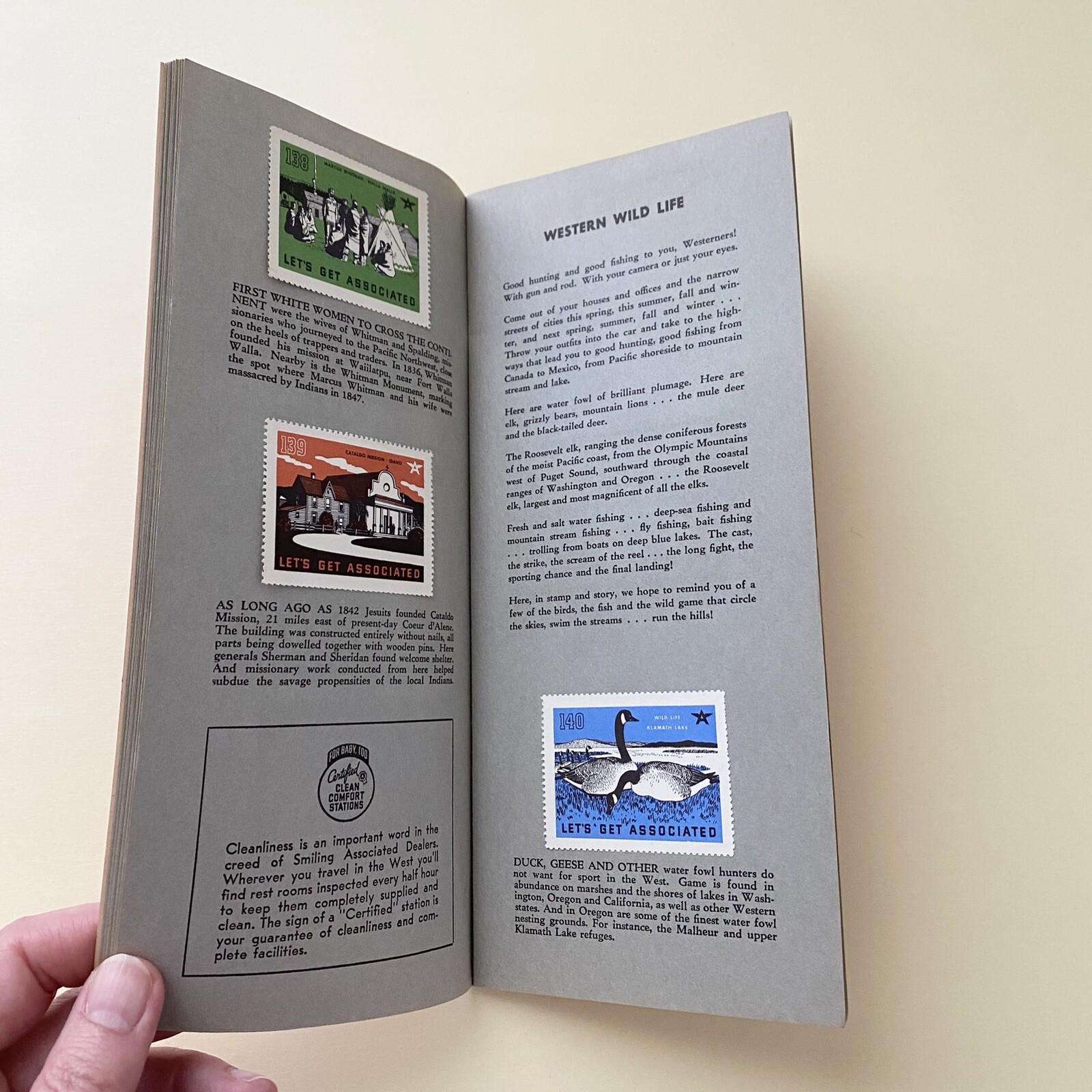 1939 Associated Roads to Romance Stamps of the West Complete Tide Water Oil Co.