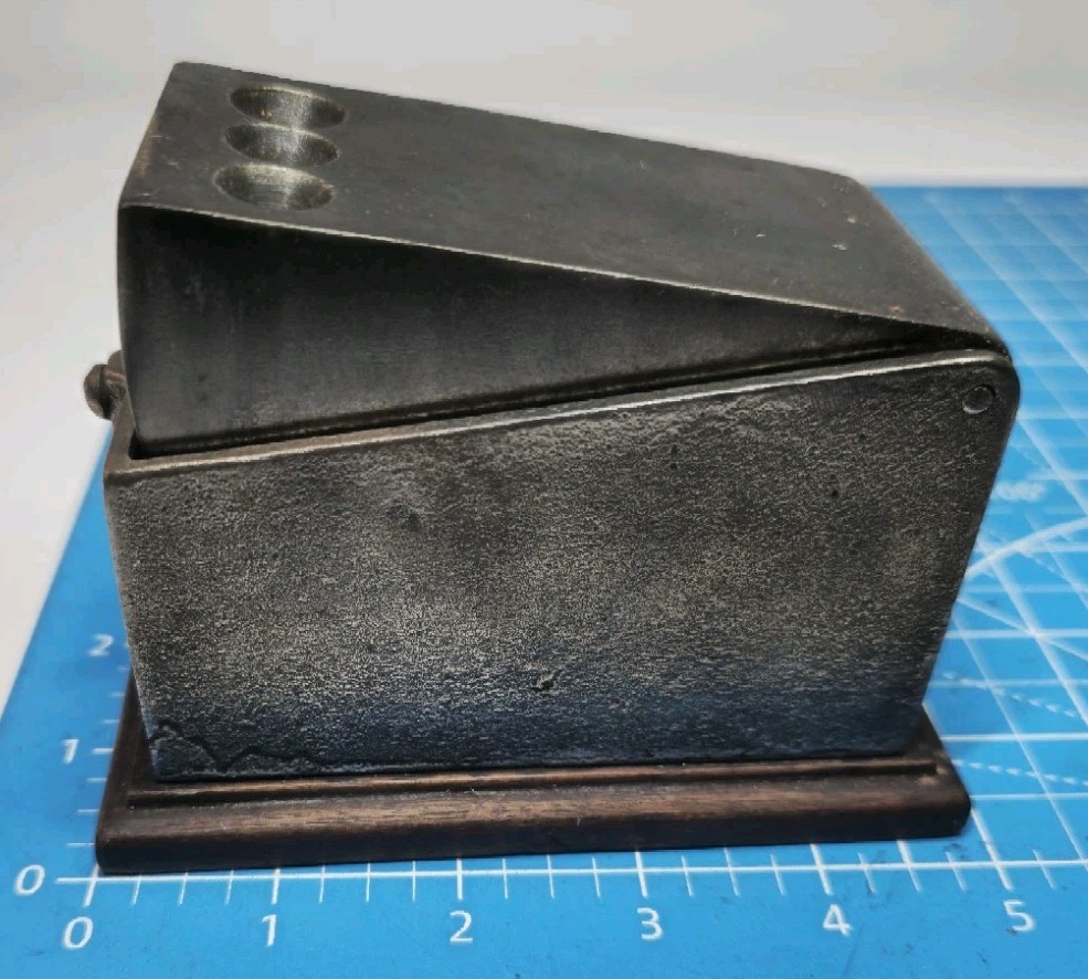 Antique Tabletop Cigar Cutter Three Hole Sizes Man Cave Home Bar Works Great