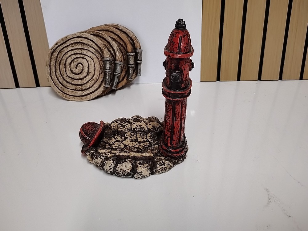 Firefighters Fire Hydrant With Fire Hat And Hose Coasters