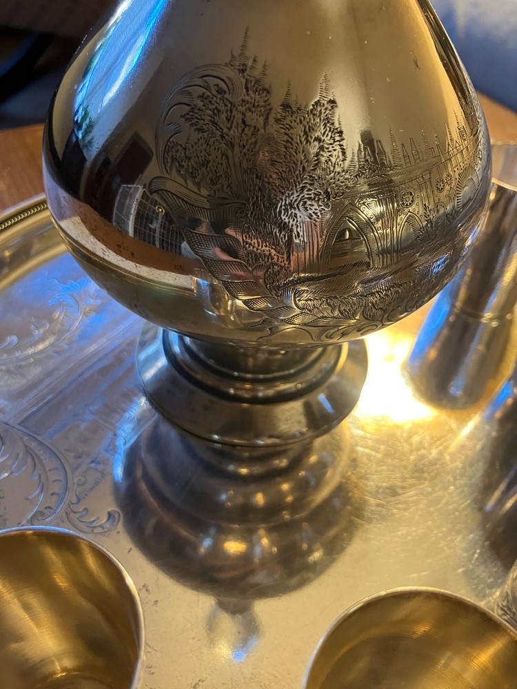 Silver plate Vintage Kiddush Set