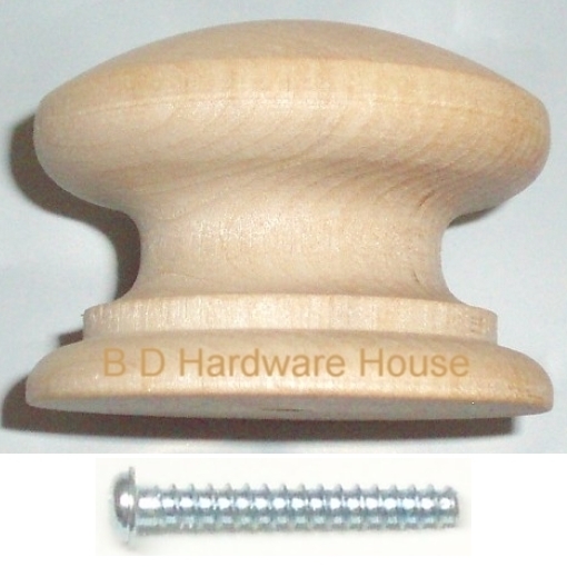 2" British Style Wood Cabinet Knob Pulls / Drawer Knobs - Select Option 5 to 30