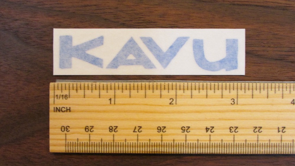 Kavu Small White Die Cut Sticker decal