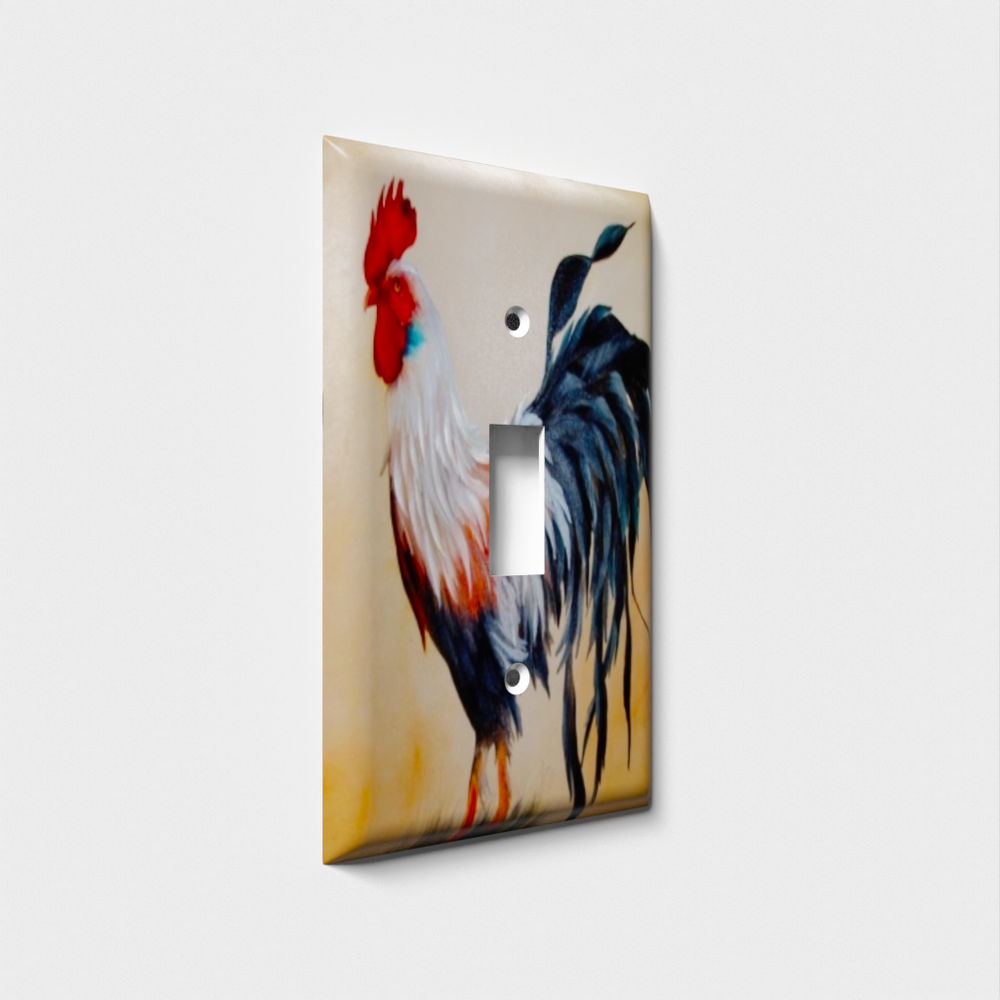 SnazzySwitch Rooster Profile Decorative Light Switch Plate Cover