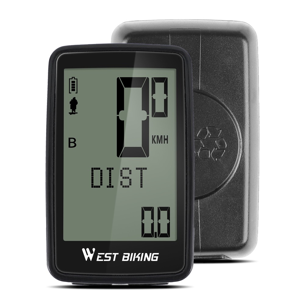 WEST BIKING Waterproof USB Rechargeable Wireless Bicycle Computer Speedometer