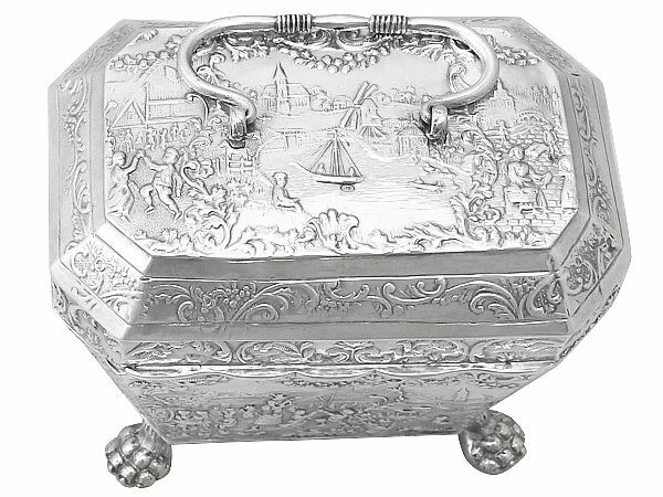 Antique Dutch Silver Tea Caddy