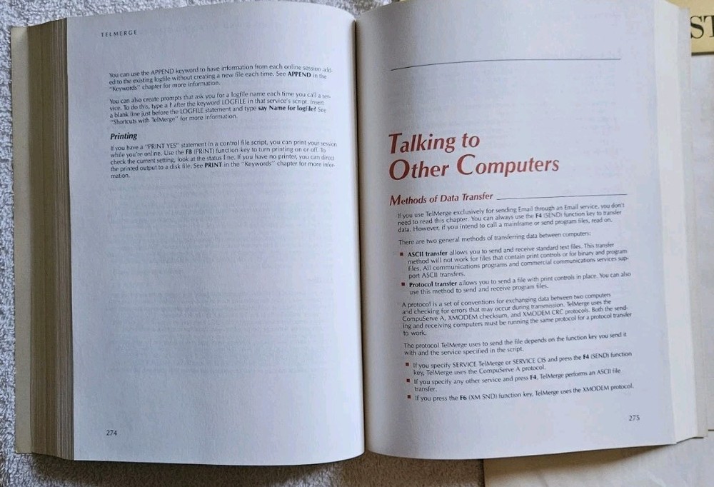 1988 Wordstar Professional Release 5 Printer Manual Reference Guide